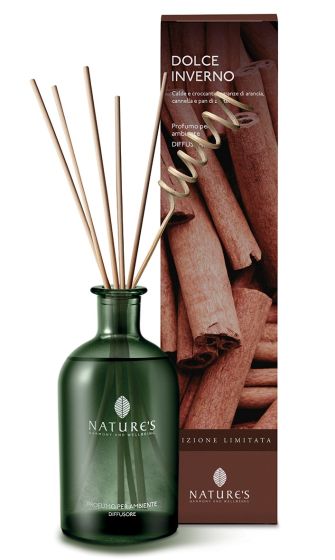 Nature's Diffusore Ambiente Dolce Inverno | Diffusore profumato per ambienti con note di cannella, arancia e pan di zenzero.