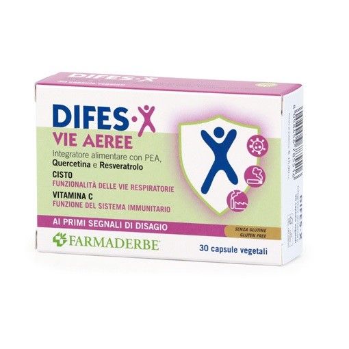 Difes-x Vie Aeree 30 Capsule | Integratori per il Sistema Immunitario.
