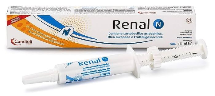 Renal N Candioli Integratore Veterinario Pasta 15 ml | Integratore Veterinario per Cani e Gatti.
