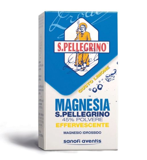 Magnesia San Pellegrino Polvere Effervescente Gusto Limone 100g | Digestione e Gonfiore Addominale.