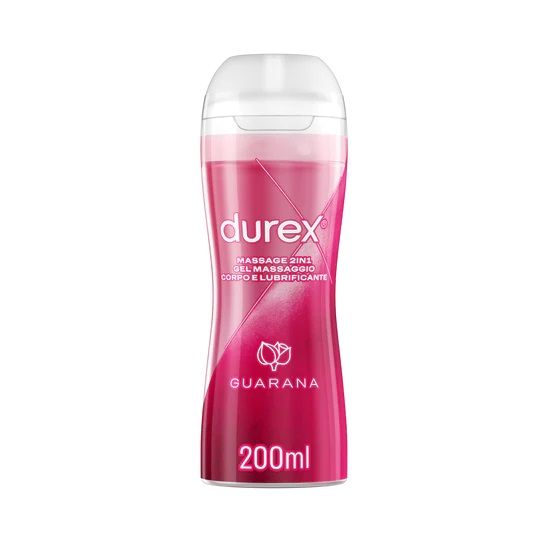 Durex Massage Gel Lubrificante 2in1 Guaranà 200ml | Gel 2 in 1 sia per massaggio corpo che come lubrificante intimo.