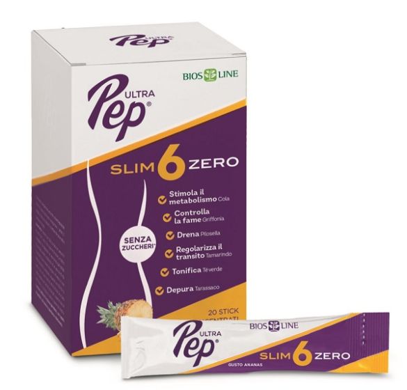 Ultra Pep Slim 6 Zero Ananas Bios Line 20 stick.