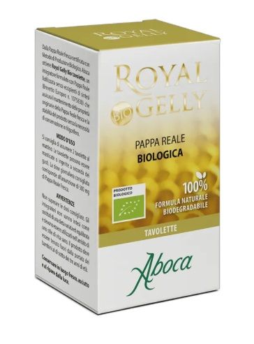 RoyalGelly Aboca Pappa Reale 40 Tavolette | Integratore Alimentare a base di Pappa Reale Liofilizzata, in tavolette. Per Stanchezza e Affaticamento.