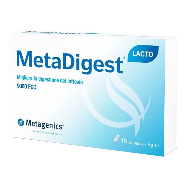 Metadigest Lacto 15 capsule | Integratore per Intolleranza al Lattosio.