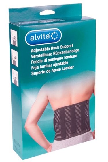 Alvita Fascia di Sostegno Lombare Misura 2 | Fascia per lombalgie e sciatalgie.