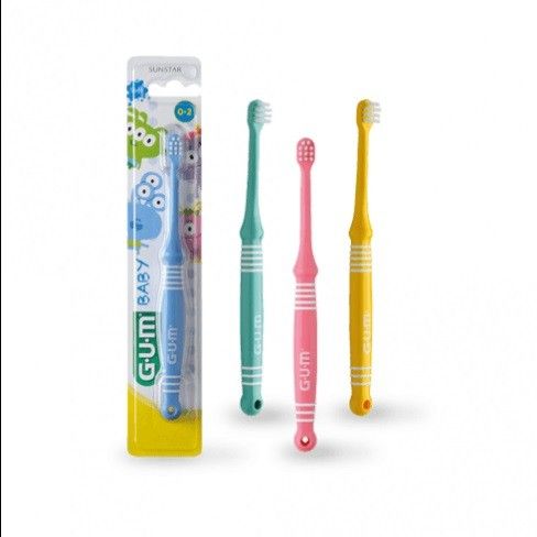 Gum Baby Spazzolino Bambini 0/2 Anni | Spazzolino a Setole morbide per i primi dentini da latte.