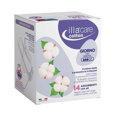 Illa Care Assorbente Giorno 14 pezzi| Assorbenti in cotone antiallergici.