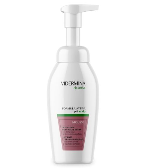 Vidermina CLX Mousse Detergente Intima 165ml | Mousse detergente intima con complesso antibatterico vegetale.