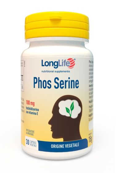 Longlife Phos Serine 30 Capsule | Integratore di Fosfatidil Serina Antiossidante.