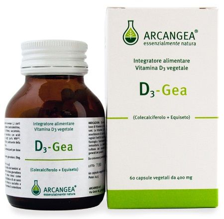 Arcangea D3 Gea Vitamina D 60 Capsule | Integratore di Vitamina D da 1000UI per Capsula.