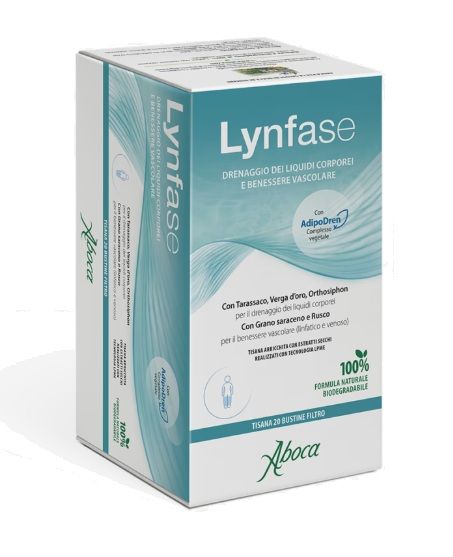 Lynfase Fitomagra Tisana Aboca 20 Filtri | Tisana Drenante utile in caso di Gambe Pesanti e Cellulite.