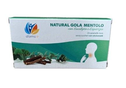 Afarma natural gola mentolo eucalipto e liquirizia 24 caramelle
