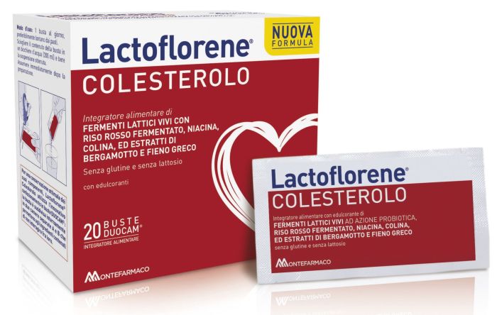 Lactoflorene Colesterolo 20 Bustine Nuovo Formato | Integratore con Probiotici ed Estratti Vegetali utili per il controllo dei livelli di colesterolo.