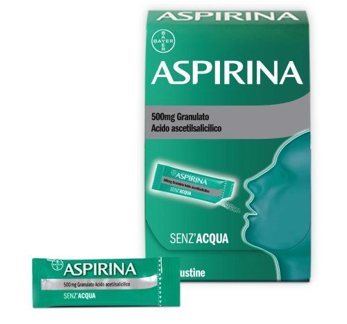 Aspirina 500mg 10 Bustine Granulato Orosolubile | Farmaco Antinfiammatorio per Dolori di Varia Origine e Natura.