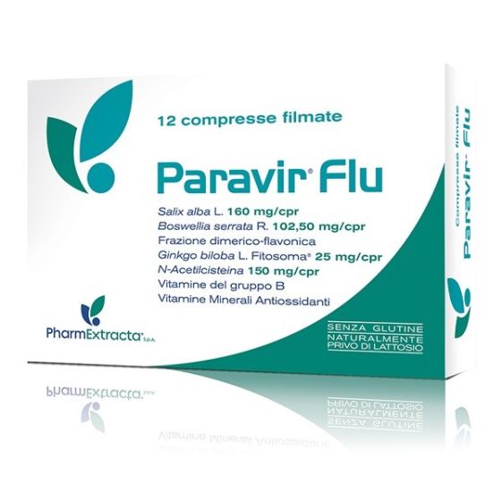 Paravir Flu Pharmextracta 12 Compresse Filmate | Integratore per Difese Immunitarie e Raffreddore.
