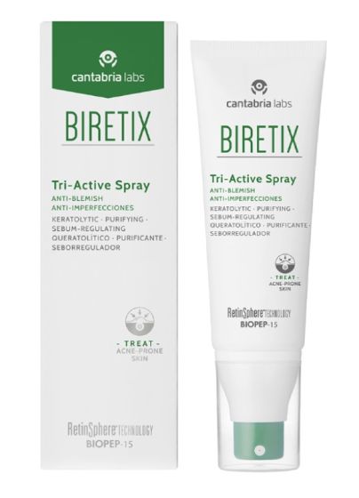 Biretix Triactive Spray 100ml | Spray Cheratolitico Corpo ideale per Pelle Acneica.