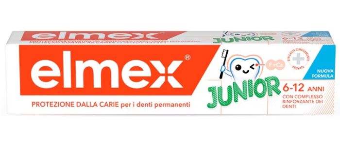 Elmex Junior Dentifricio Bambini 6-12 Anni | Dentifricio per Bambini con Fluoro dai 6 ai 12 anni.