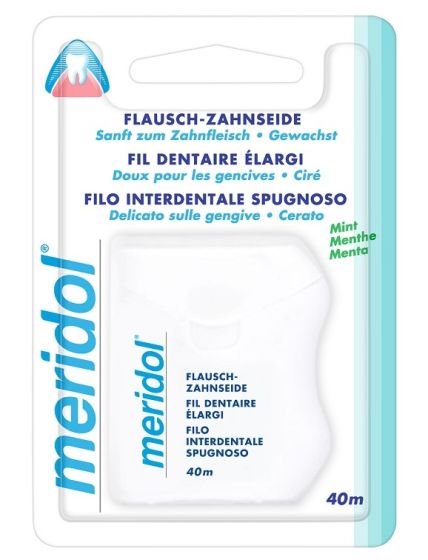 Meridol Expanded Filo Interdentale 40 metri | Filo Espandibile Spugnoso.