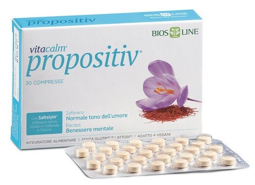 Bios Line Vitacalm Propositiv 30 Compresse |Integratore Naturale per Controllare il Tono dell'Umore. 