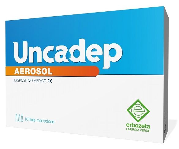 Uncadep Aerosol Erbozeta 10 Fiale 2ml | Uncadep Fiale Aerosol contengono Acetilcisteina e Acido Ialuronico per facilitare l'eliminazione di muco e idratare la gola
