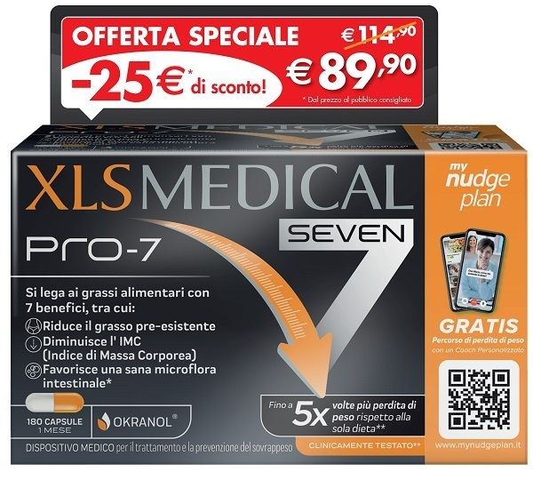 Xls Medical Pro-7 Dispositivo Medico per il Sovrappeso 180 capsule.