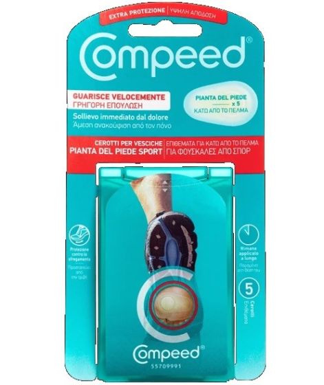 Compeed cerotti vesciche pianta del piede sport 5 pezzi