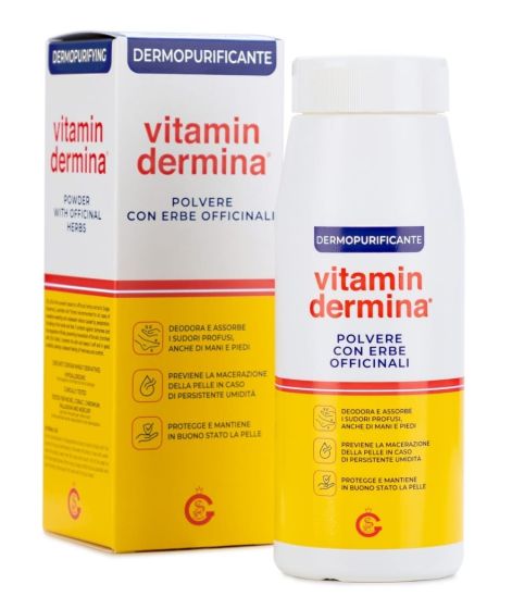 Vitamindermina Polvere Protettiva con Erbe Officinali 100g | Deodorante, adsorbente e lenitivo.