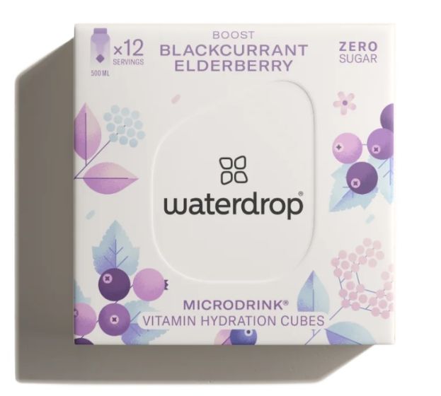 Waterdrop Microdrink Boost Ribes Nero e Sambuco 12 Cubetti | Integratori Alimentari.