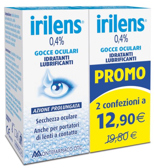 Irilens Gocce Oculari Idratanti Bipack 10 ml + 10 ml.