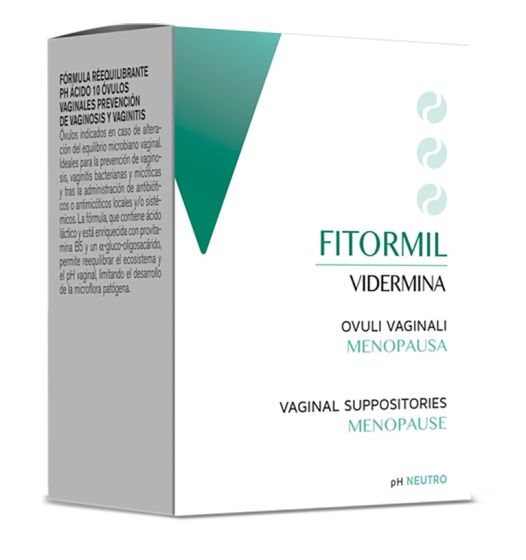 Vidermina Fitormil MD 10 Ovuli Vaginali Lubrificanti | Ovuli Idratanti Lubrificanti per Secchezza in Menopausa.
