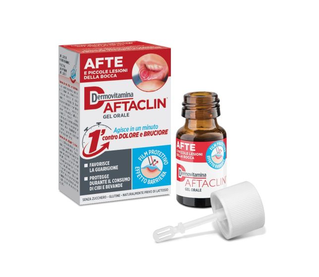 Dermovitamina Aftaclin Gel Orale per le Afte Orali 7 ml.