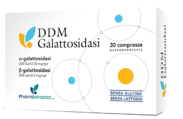 DDM Galattosidasi Pharmextracta 30 Compresse | Integratore per la Digestione del Lattosio.