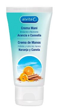 Alvita Crema Mani Arancia Cannella 100 ml | Crema per mani secche e irritate, non unge e non appiccica.