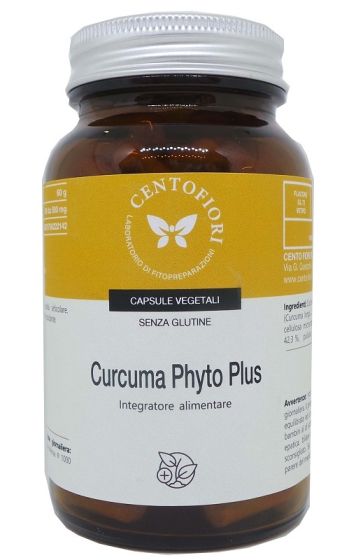 Curcuma Phyto Plus Centofiori 100 Capsule Vegetali| Integratore alimentare antinfiammatorio e antidolorifico, con effetto antiossidante.